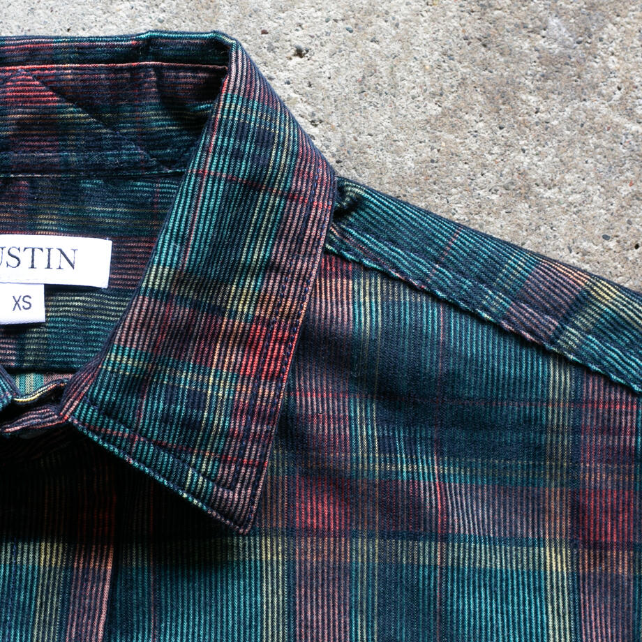gustin #1326 corduroy shadow plaid - forest