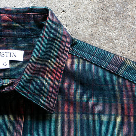 gustin #1326 corduroy shadow plaid - forest