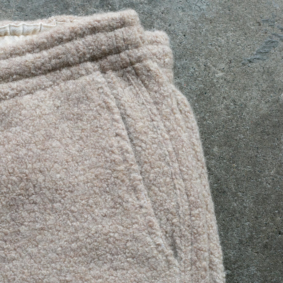 gustin wool fleece joggers - natural