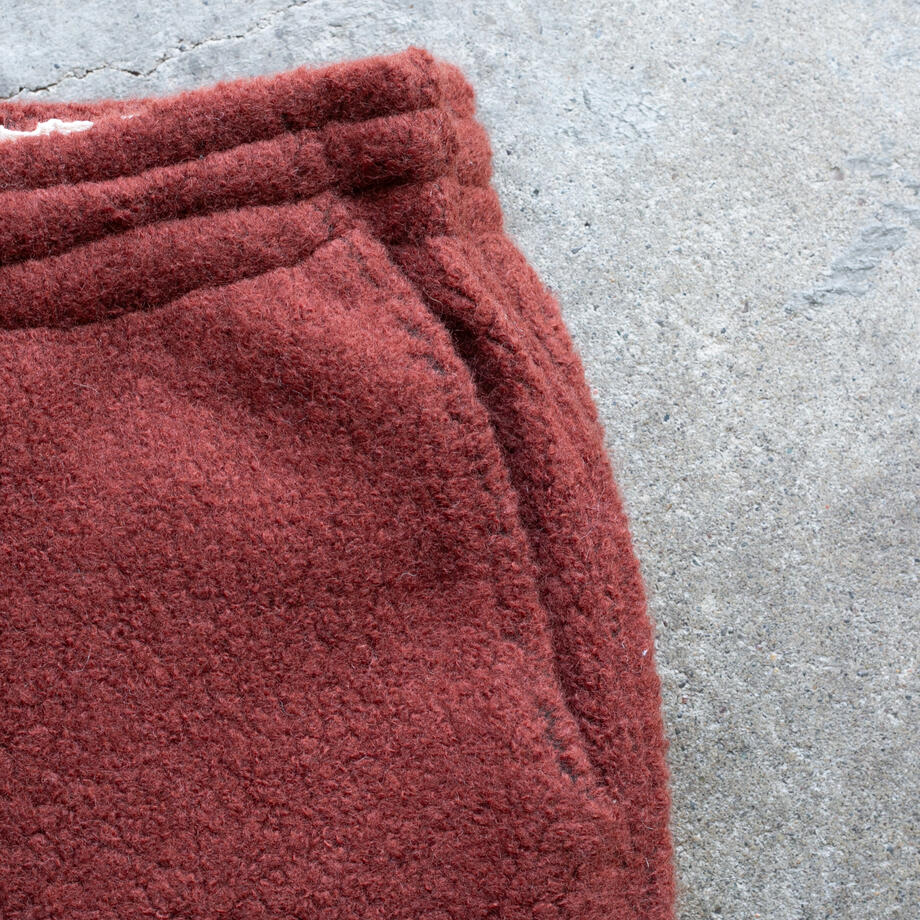 gustin wool fleece joggers - oxblood