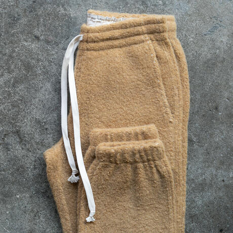 gustin wool fleece joggers - camel