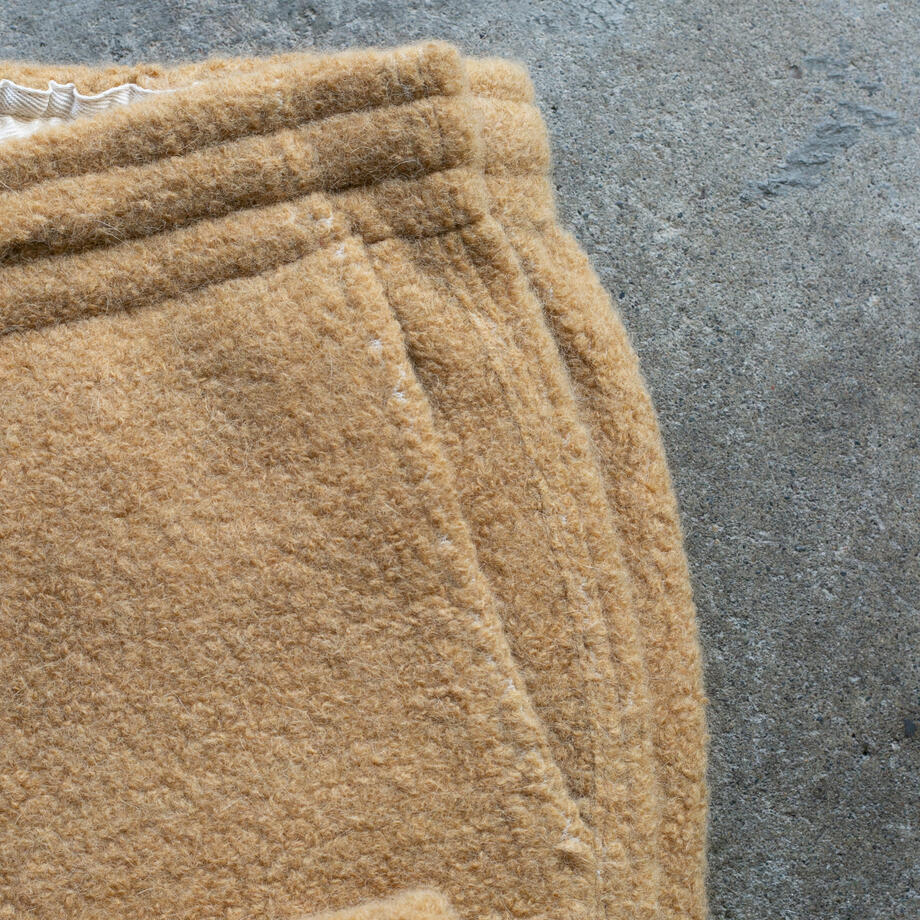 gustin wool fleece joggers - camel
