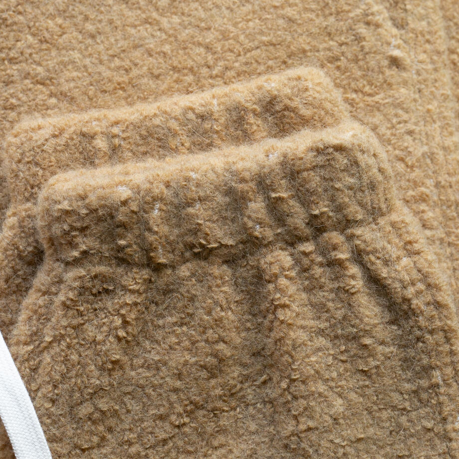 gustin wool fleece joggers - camel