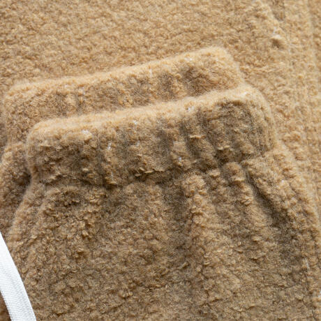 gustin wool fleece joggers - camel