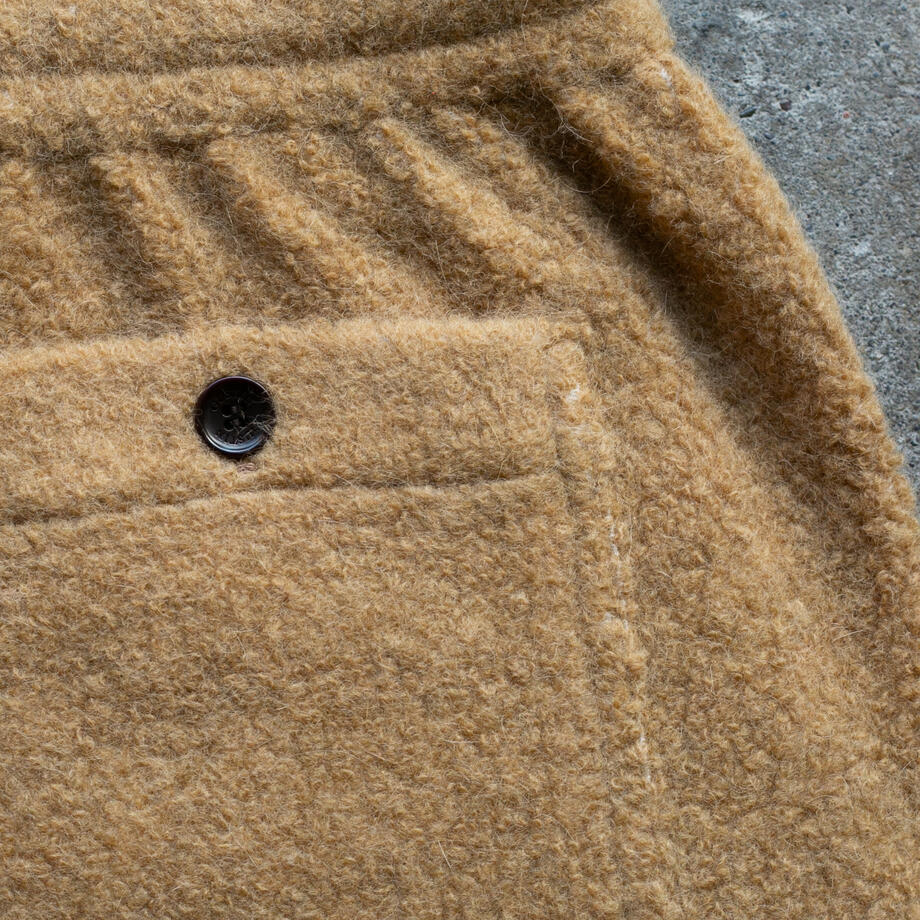 gustin wool fleece joggers - camel
