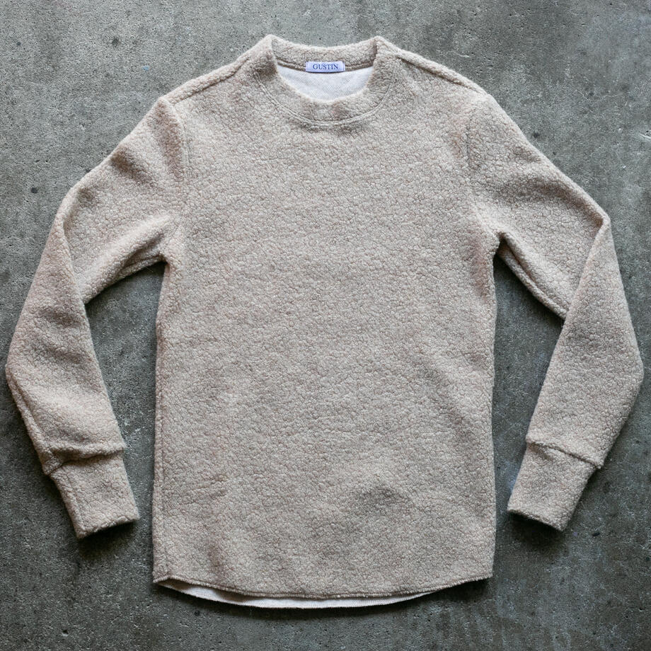 gustin wool fleece crewneck - natural