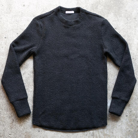 gustin wool fleece crewneck - black