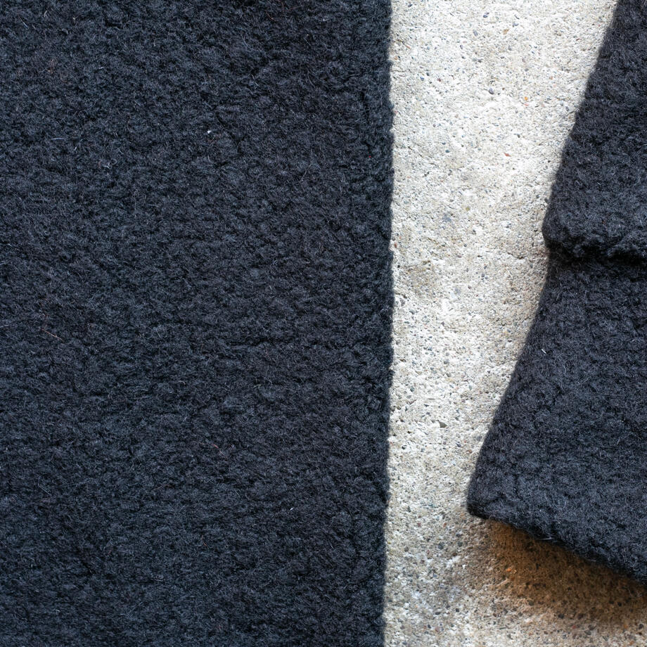 gustin wool fleece crewneck - black