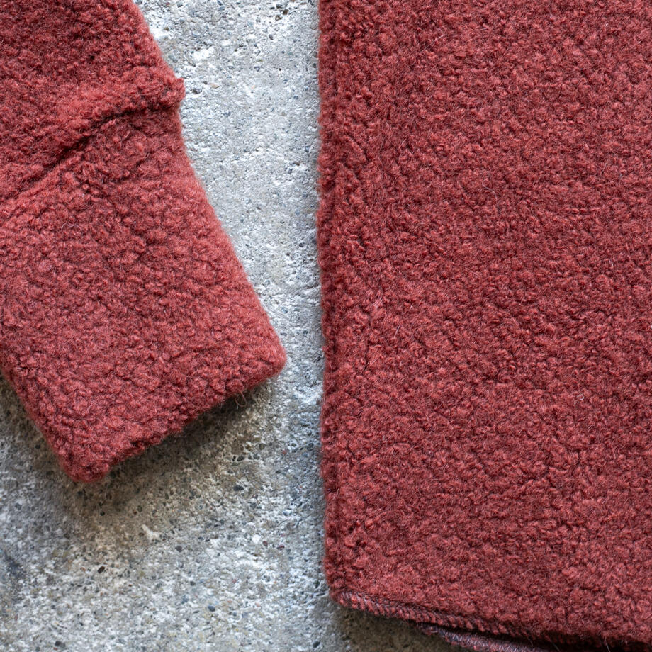 gustin wool fleece crewneck - oxblood