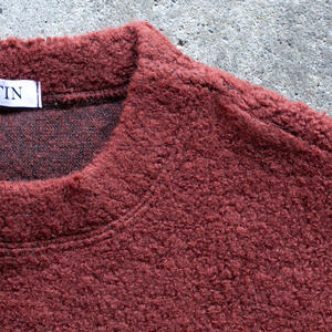 gustin wool fleece crewneck - oxblood