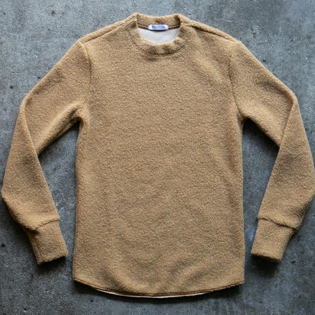 gustin wool fleece crewneck - camel