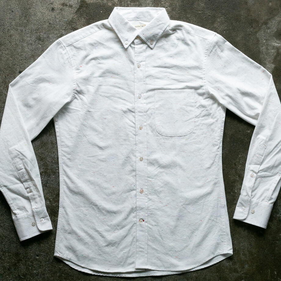 gustin #111 rainbow nep chambray - white