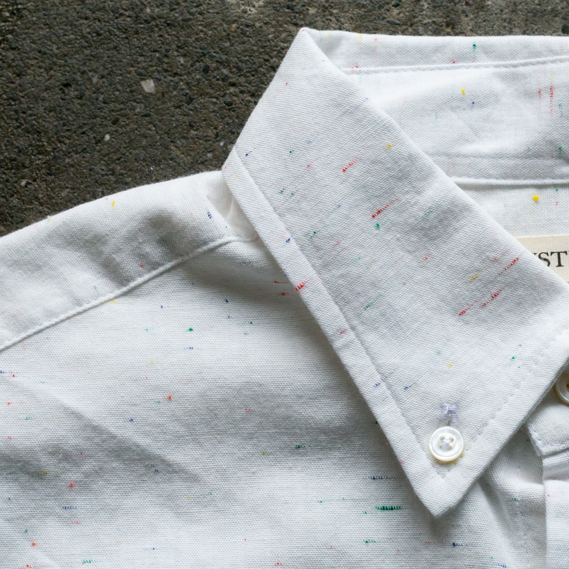 111 Rainbow Nep Chambray - White | Gustin | Shirts