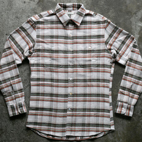 gustin #1317 retro loose weave plaid - cream rust