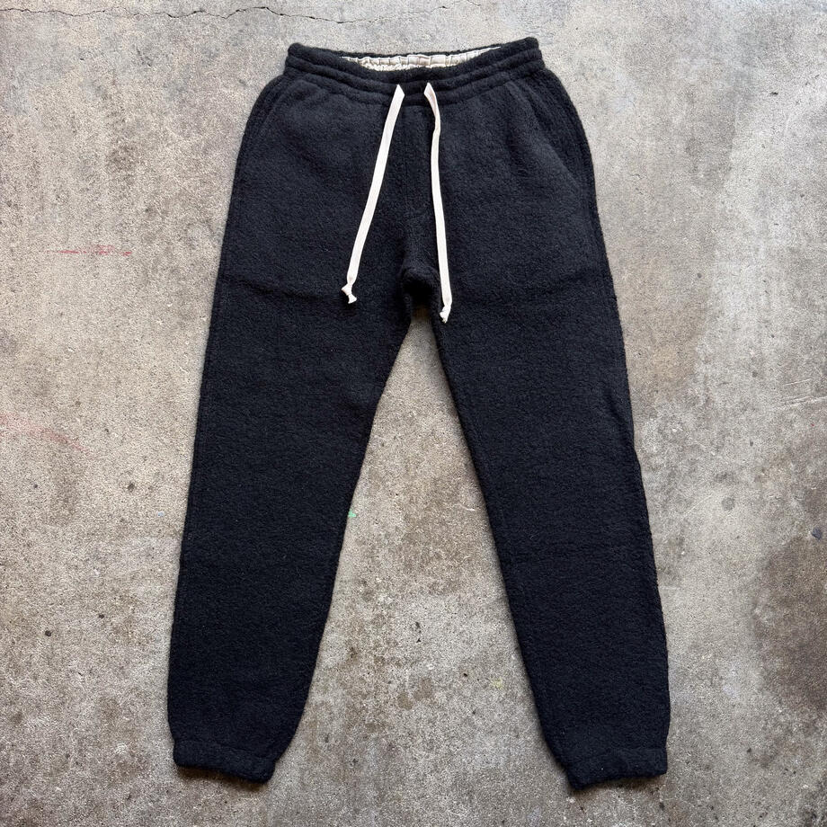 gustin wool fleece joggers - black