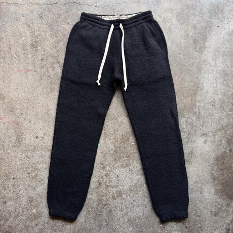gustin wool fleece joggers - black