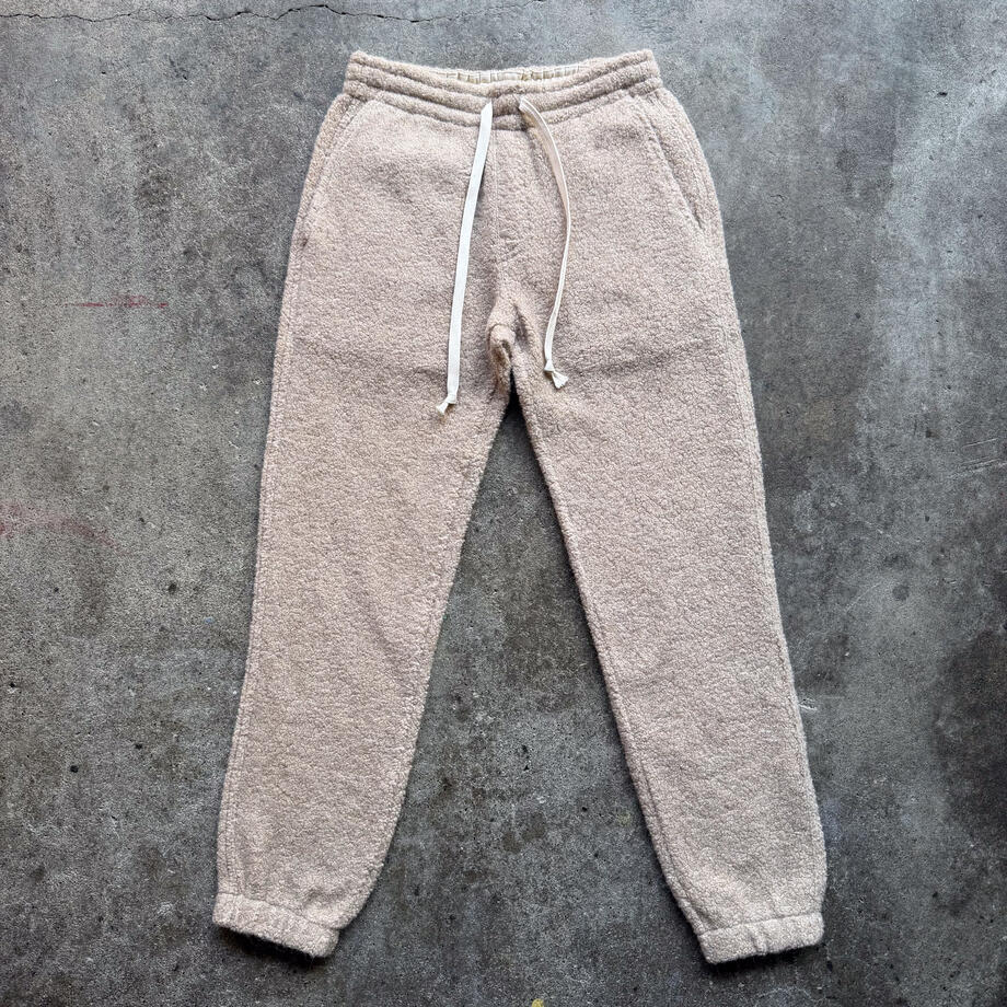 gustin wool fleece joggers - natural