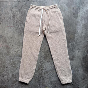 gustin wool fleece joggers - natural