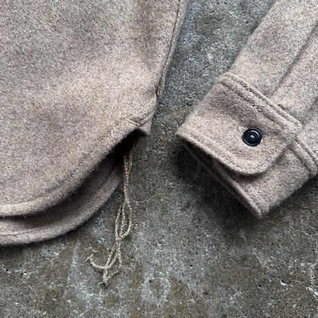 gustin #188 japan rustic wool workshirt - wheat