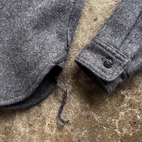 gustin #190 japan rustic wool workshirt - charcoal