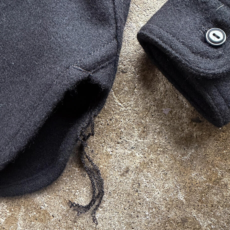 gustin #191 japan rustic wool workshirt - black