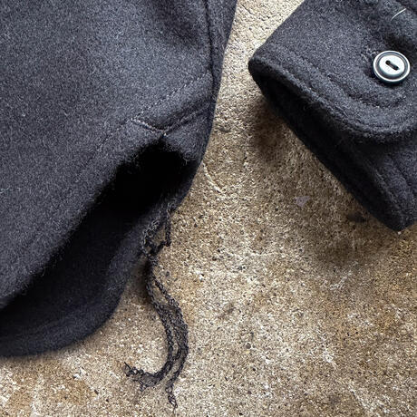 gustin #191 japan rustic wool workshirt - black