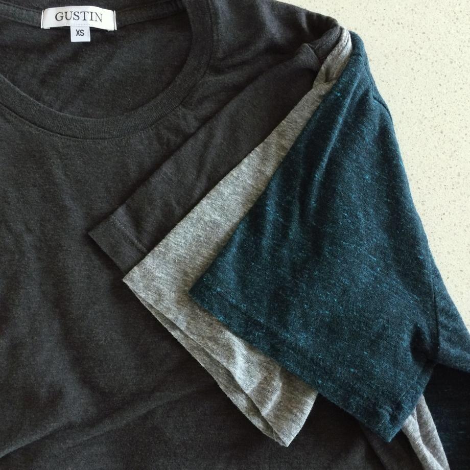 gustin usa t-shirt 3 pack (heather grey, coal, sea blue heather)