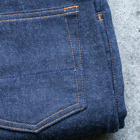 gustin #455 japan double flannel denim - yellow red grey