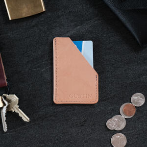 gustin corner wallet - veg tan