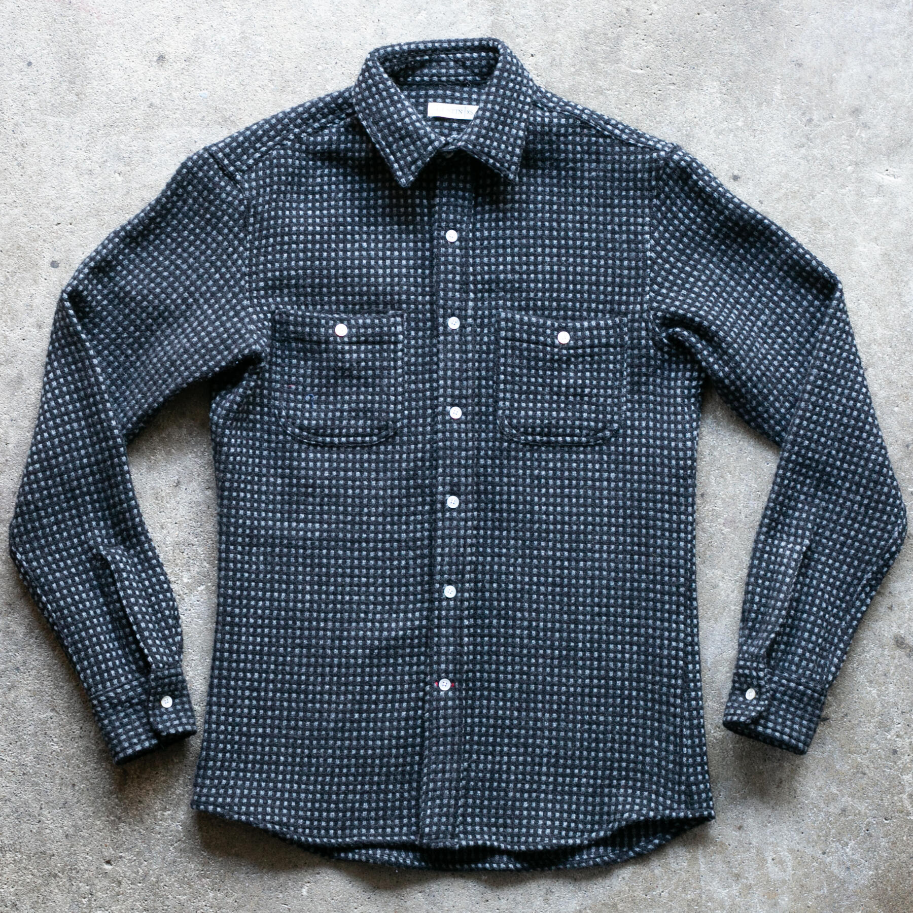 gustin #1330 monster rope basket shirt - black
