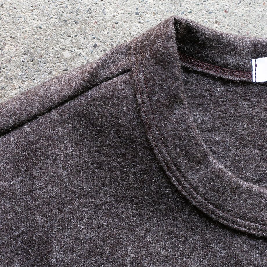 gustin wool 100 jersey crewneck - oak