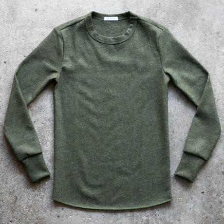 gustin wool 100 jersey crewneck - moss