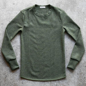 gustin wool 100 jersey crewneck - moss