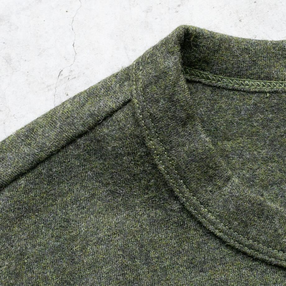gustin wool 100 jersey crewneck - moss