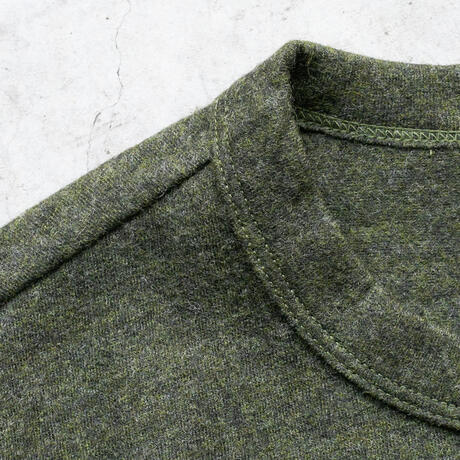 gustin wool 100 jersey crewneck - moss