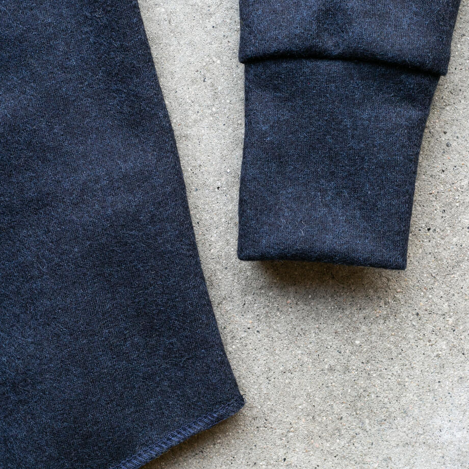 gustin wool 100 jersey crewneck - navy