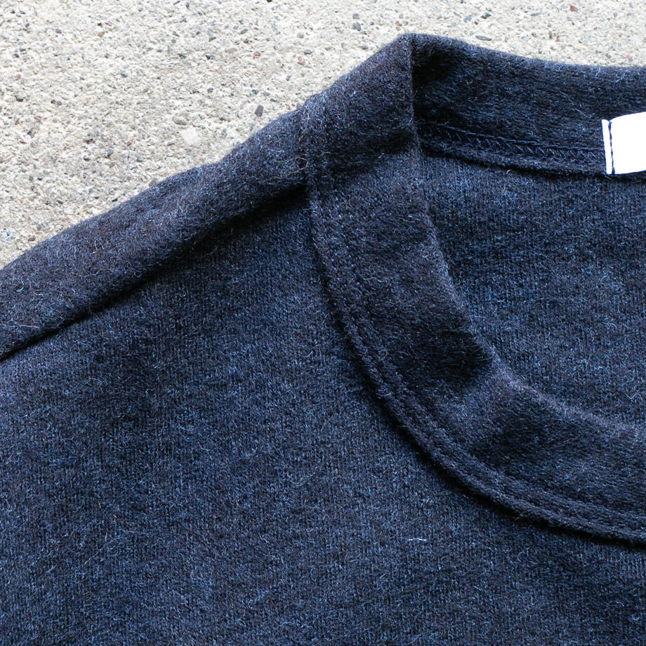 gustin wool 100 jersey crewneck - navy