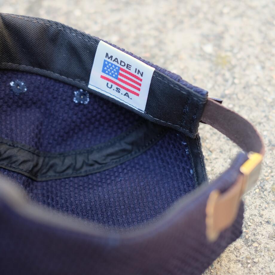 gustin camp hat - monster sashiko indigo