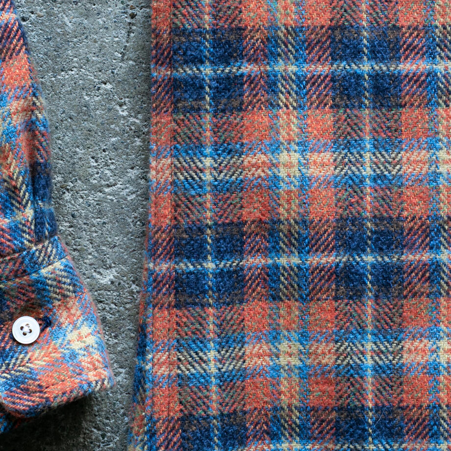 gustin #1331 electric homespun shirt - retro rainbow