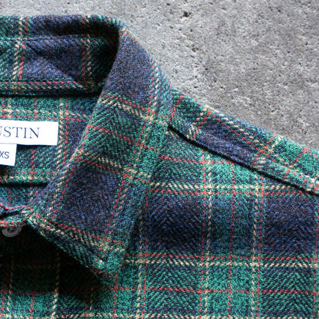 gustin #1332 electric homespun shirt - forest