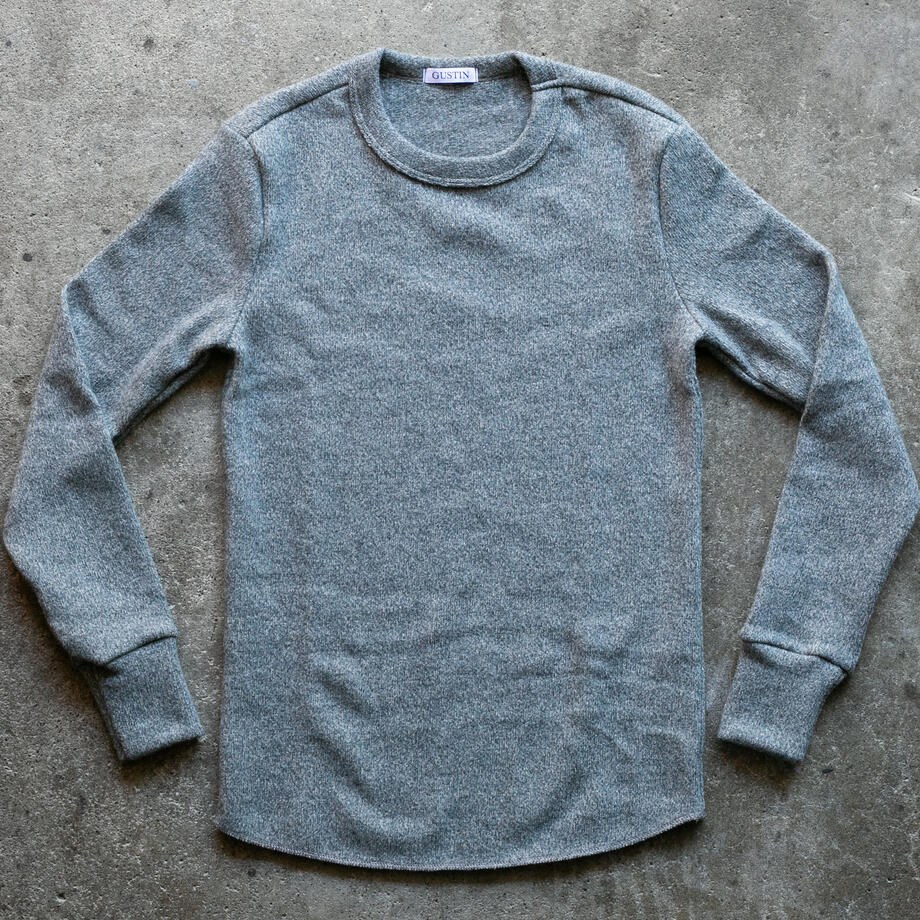 gustin ultrasoft triple twist crewneck - titanium