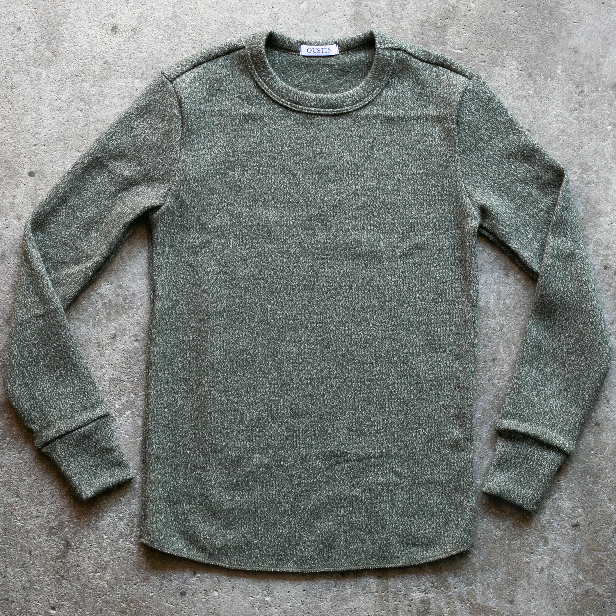 Ultrasoft Triple Twist Crewneck Moss | Gustin