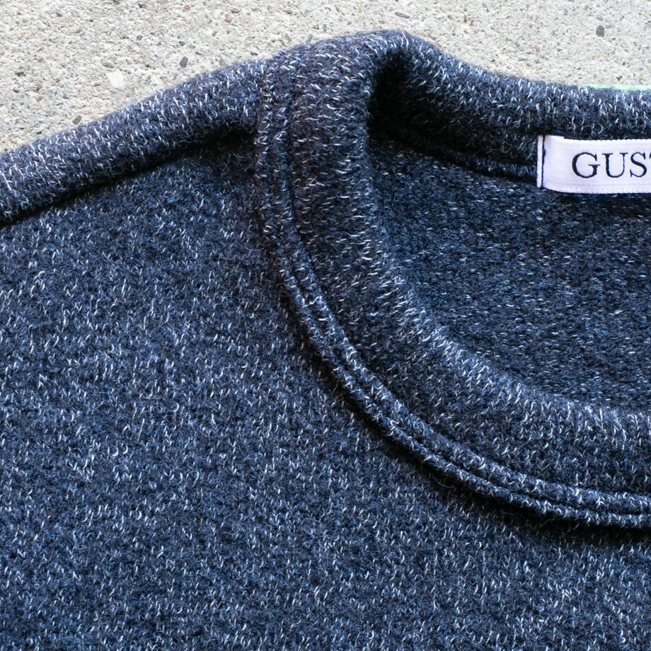 gustin ultrasoft triple twist crewneck - navy