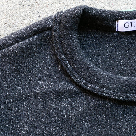 gustin ultrasoft triple twist crewneck - charcoal