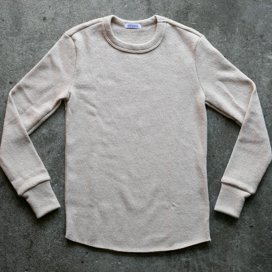 gustin ultrasoft triple twist crewneck - natural