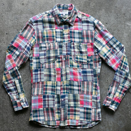 gustin #1336 patchwork shirt - rainbow
