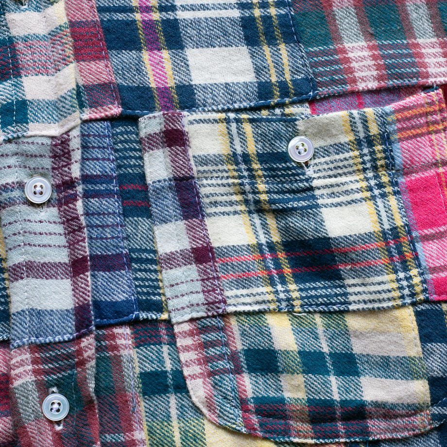 gustin #1336 patchwork shirt - rainbow