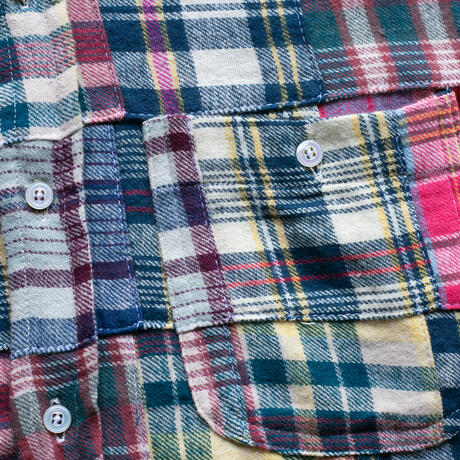 gustin #1336 patchwork shirt - rainbow