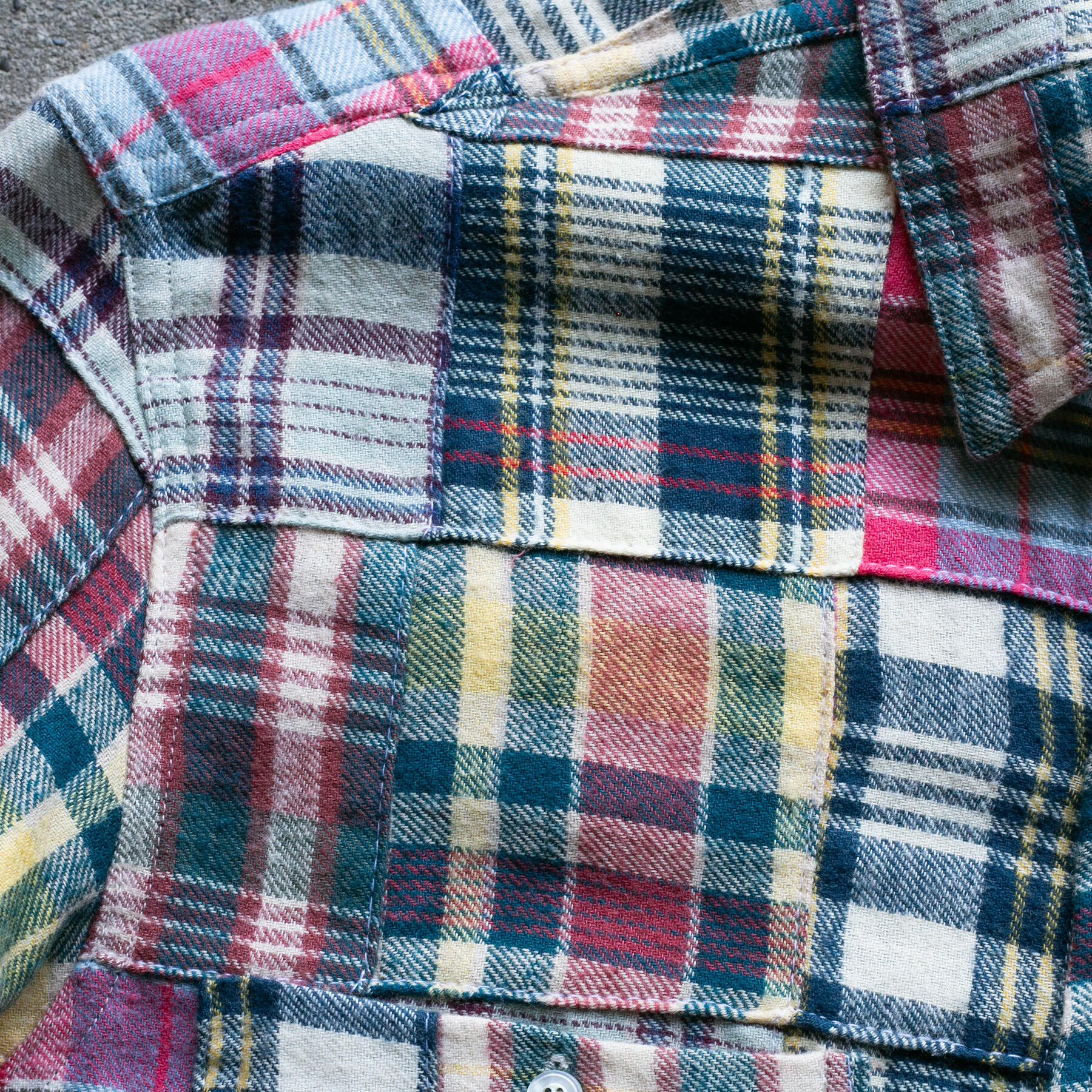 gustin #1336 patchwork shirt - rainbow