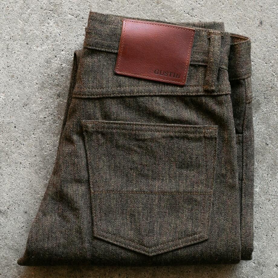 gustin #148 military wool serge - olive rust